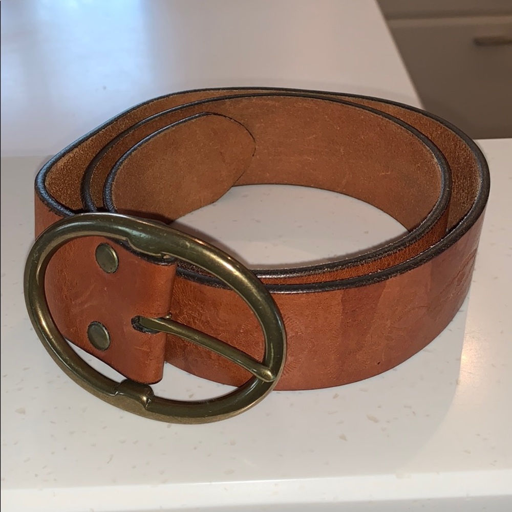 Banana Republic Leather Belt with Oval Buckle